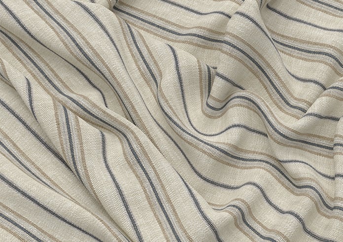 Santorini Stripe, Beachwood - Twist&Fit Roman Blind - Image 4